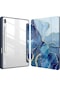 Samsung Galaxy Uyumlu Tab İçin S9 Fe 11 S10 Artı 12.4 İnç 2023 Kılıf Kalem Tutucu Ocean Marble S9 Plus Fe 12.4 Arka Kapak