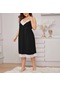 Mor Artı Boyutu Kadın Dantel Lingerie Pijama Gece Elbise G-string Pijama Robe Pjs