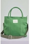 Manuka Çift Gözlü Kanvas Tote Bag Kadın Çanta Yeşil