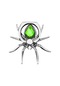 Yeşil Keysıon Örümcek Tutucu Örümcek Bling Tutucu Metal Örümcek Tutucu Lüks Evrensel Elmas Masaüstü
