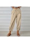 Vintage Boho Pamuk Keten Pantolon Kadınlar İçin Yaz Cepler Ince Plaj Pantolon Kadın Rahat Yüksek Bel Gevşek Harem Pantolon Haki