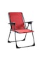Leva House Plastik Kollu Katlanır Kamp Sandalyesi Plaj Koltuğu Kırmızı
