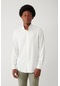 Avva Erkek Beyaz Alttan Britli Yaka Viscon Karışımlı Jakarlı Slim Fit Gömlek A41y2043