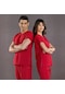 Doktor Hemşire Forması Medikal Forma Cerrahi Takım Kırmızı