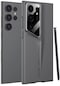 Mutcase - Samsung Uyumlu Galaxy S23 Ultra - Kılıf Ultra İnce Kameralı Korumalı Sert Rubber Procase Kapak - Gri