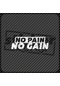 No Pain No Gain Hologram Sticker Beyaz