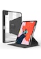 Noktaks - iPad Uyumlu Pro 12.9 2021 5.nesil - Kılıf Dönebilen Ve Stand Olabilen Koruyucu Nayn Tablet Kılıfı - Siyah