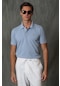 Lufian Laon Spor Polo Yaka Erkek Tişört Açık Mavi 111040120100320