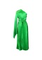 İkkb Bayan Bel Kadın Büyük Beden Elbise Yeşil