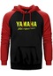 Yamha Revs Your Heart Kırmızı Renk Reglan Kol Kapşonlu Sweatshirt