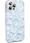 Kilifone - İphone Uyumlu İphone 14 Pro Max - Kılıf Simli 3d Desenli Hacar Kapak - Beyaz
