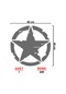 Star Sticker Model 5 - 4x4 Sticker - Off Road Sticker - Jeep Sticker - 40cm X 40cm - Gri