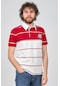 Arslanlı Erkek Blok Desenli Polo Yaka T-shirt 07609108 Kırmızı
