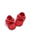 Kırmızı Bebek Pu Deri Erkek Bebek Kız Bebek Moccasins Moccs Ayakkabı Fiyonk Saçak Yumuşak Tabanlı Kaymaz Ayakkabı