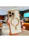 Moda Temizle Manyetik Kablosuz Şarj Kılıf İphone Uyumlu 15 İçin Magsafe 13 14 12 11 Gold For İphone Uyumlu 12 Pro Gold