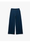 Koton Beli Lastikli Cepli Basic İspanyol Paça Pantolon Lacivert 5skg40045ak Lacivert