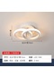 Maiyame Modern Led Aydınlatma: Balkon, Koridor Ve Oturma Odası İçin 3 Renkli Dimmerli Beyaz Çift Halka Aydınlatma Beyaz