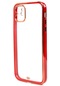 Tecno - İphone Uyumlu İphone 11 - Kılıf Koruyucu Voit Clear Tatlı Sert Silikon Kapak - Kırmızı