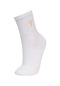 Defacto Kadın Pamuklu Koç Burcu Simgeli Soket Çorap C8400axnswt1