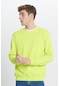 AC&Co / Altınyıldız Classics Erkek Acı Sarı Standart Fit Normal Kesim Bisiklet Yaka Pamuklu  Sweatshirt