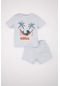 Defacto Erkek Bebek Baskılı Kısa Kollu Şortlı Penye Pijama Takımı C5194a524hsbe162
