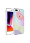 Mutcase - İphone Uyumlu İphone 8 Plus - Kılıf Kenarlı Renkli Desenli Elegans Silikon Kapak - No7