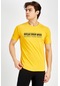 Maraton Sportswear Regular Erkek Bisiklet Yaka Kısa Kol Basic Sarı T-Shirt 18815-Sarı
