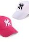 Unisex 2'li Set Fuşya ve Beyaz Renk Ny New York Beyzbol Şapka - Unisex