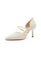 Kadın Modası Baotou Stiletto Topuklu Ayakkabı Kirli Beyaz