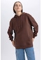Defacto Oversize Fit Kapüşonlu Kalın Kumaş Sweatshirt M3417az23wnbn505