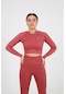 Sportonex So22f006 Seamless Kadın Crop Gül Kurusu