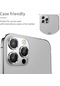 Esd Safir İphone Uyumlu 12 Pro Max 9h Safir Kamera Lens Koruyucu Silver