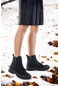 Woggo Cilt Termo Taban Kadın Günlük Bot Ayakkabı Fls 01-101 Zmr Siyah