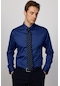 Tudors Slim Fit Premium Seri Cotton Likralı Saks Mavisi Erkek Gömlek-30416-saks Mavi
