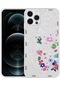 Ekılıf - İphone 13 Pro Uyumlu Kılıf Desenli Sert Silikon Mumila Kapak - White Cat