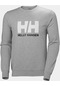 Helly Hansen Hh Logo Crew Erkek Gri Yuvarlak Yaka Tişört 34000-950