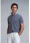 Lufian Erkek Vernon Smart Polo T-shirt 111040163 Koyu Gri