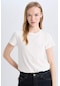 DeFacto Coool Regular Fit Bisiklet Yaka Basic Düz Kısa Kollu Tişört C3852AX25SMWT32