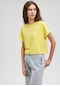 Mavi - Sarı Crop Tişört 168220-86686