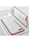 Tecno-Xiaomi Mi 6 - Kılıf Dört Köşesi Renkli Arkası Şefaf Lazer Silikon Kapak - Rose Gold