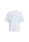 Jack&jones Grand Oversize Erkek Beyaz Yuvarlak Yaka Tişört 12253993-WHT Beyaz