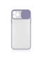 Kilifone - İphone Uyumlu İphone 11 Pro - Kılıf Slayt Sürgülü Arkası Buzlu Lensi Kapak - Lila