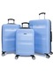 Ultra Dayanıklı 3'lü Set Bavul Buz Mavisi-1381