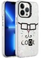 iPhone Uyumlu 13 Pro Kılıf Mermer Desenli Lopard Marbello Kapak - Beyaz