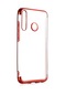 Kilifone - Huawei Uyumlu P40 Lite E - Kılıf Dört Köşesi Renkli Arkası Şefaf Lazer Silikon Kapak - Kırmızı