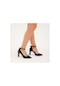Tamer Tanca Kadın Vegan Siyah Rugan Topuklu & Stiletto Ayakkabı 22 319 Bn Ayk Sıyah Rugan