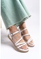 Riccon Lrenhil Kadın Sandalet 0012101Beyaz Cilt-Beyaz Cilt