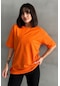 Kadın Oversize T-shirt Turuncu