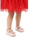 Kiko Kids Cırtlı Fiyonklu Kız Çocuk Babet Ayakkabı Ege 201 Pudra