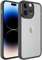 iPhone Uyumlu 14 Pro Max Sert Parlak Kamera Ve Darbe Korumalı Arkası Renkli Şeffaf Post Kılıf - Siyah